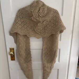 Handmade Knit Shawl Sweater Wrap